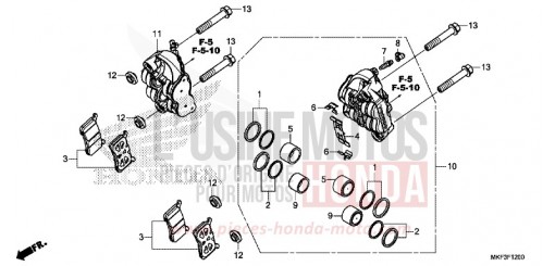 FRONT BRAKE CALIPER (CBR1000RR/RA) CBR1000RAJ de 2018